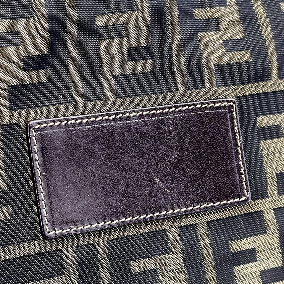 Fendi  Clutch Bag Purse  Zucca Leather Nylon Authentic 409T0364 - Image 4 of 4