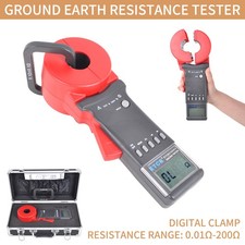 ETCR2100A+ Digital Clamp On Ground Earth Resistance Tester Meter 0.01-200Ω