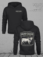 Swamp Cracker Cattle Co Men'S Hoodie - Bull Graphic Pullover Sweatshirt, Heavywe