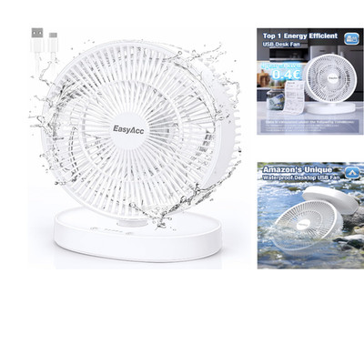 EasyAcc USB Tischventilator 9 Zoll 5 Geschwindigkeiten 2