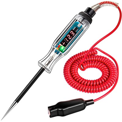 Multifunctionele LCD-batterijcapaciteitsmeter Voltmeter met temperatuurweergave Spanningsmonitor(12V