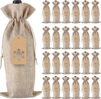 Jute-GeschenktüTen 24 StüCk Mit Kordelzug FüR Weinflaschen Weihnachten Hochzeit