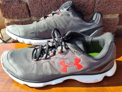 Under Armour Running Training Athletic Shoes Men's 10.5 Micro G Grey Black Red