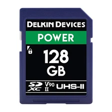 Delkin Devices Power 128GB SDXC UHS-II Memory Card – 300MB/s Read, 250MB/s Wr...