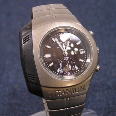 90s Vintage Citizen Attesa 9417-H22838 Solar Radio Watch - Rare Japan Imported