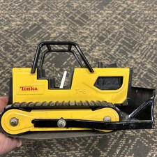 Tonka T-6 Bulldozer Track Dozer Vintage Pressed Steel, 9" Long