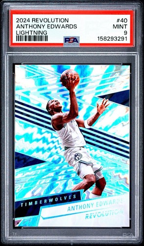 Panini 2024-25 Revolution Anthony Edwards #40 Lightning /175 PSA 9
