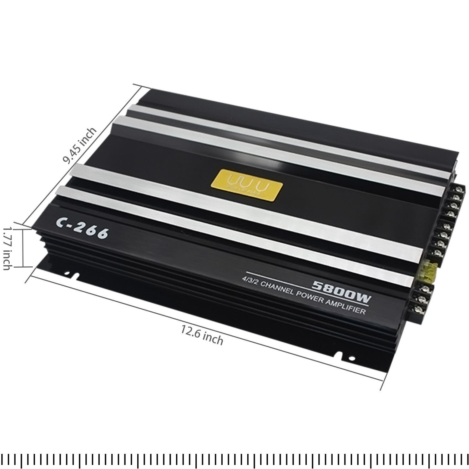 4 Channel 5800W Watt Car Truck Amplifier Stereo Audio Speaker Amp System Device