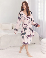 CHELSEA PEERS Pink Supersoft Zebra Print Dressing Gown Robe ~ UK 12, RRP £55