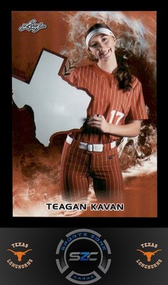 Teagan Kavan - 2024 Leaf Lone Star Women's Softball Prismatic Orange SN 35/75