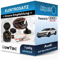 für Audi Q4 Sportback E-Tron 05.2021-Jetzt Towtec E-Satz 7Polig Universell NEU