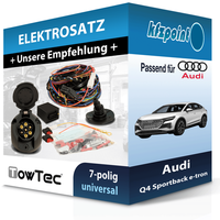 für Audi Q4 Sportback E-Tron 05.2021-Jetzt Towtec E-Satz 7Polig Universell NEU
