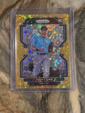 Josh Lowe 2022 Panini Prizm #215 Gold Donut Prizm Rookie Card /10. rookie card picture