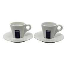 Lavazza Espresso Coffee Cup & Saucer Set of 2 – Blue Ribbon Collection Italy