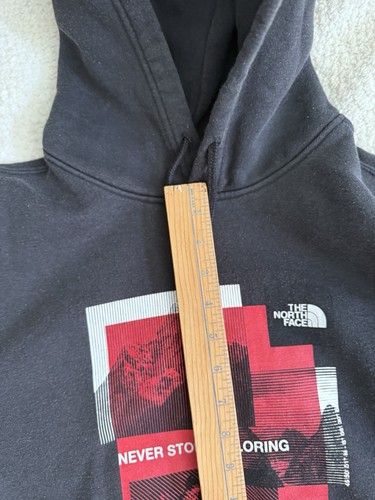 The North Face Hoodie Mens Small Pullover Sweatshirt Never Stop Exploring Black - Picture 13 of 17