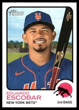 Eduardo Escobar 2022 Topps Heritage #254 Mets MLB READ FREE SHIP AutographDen