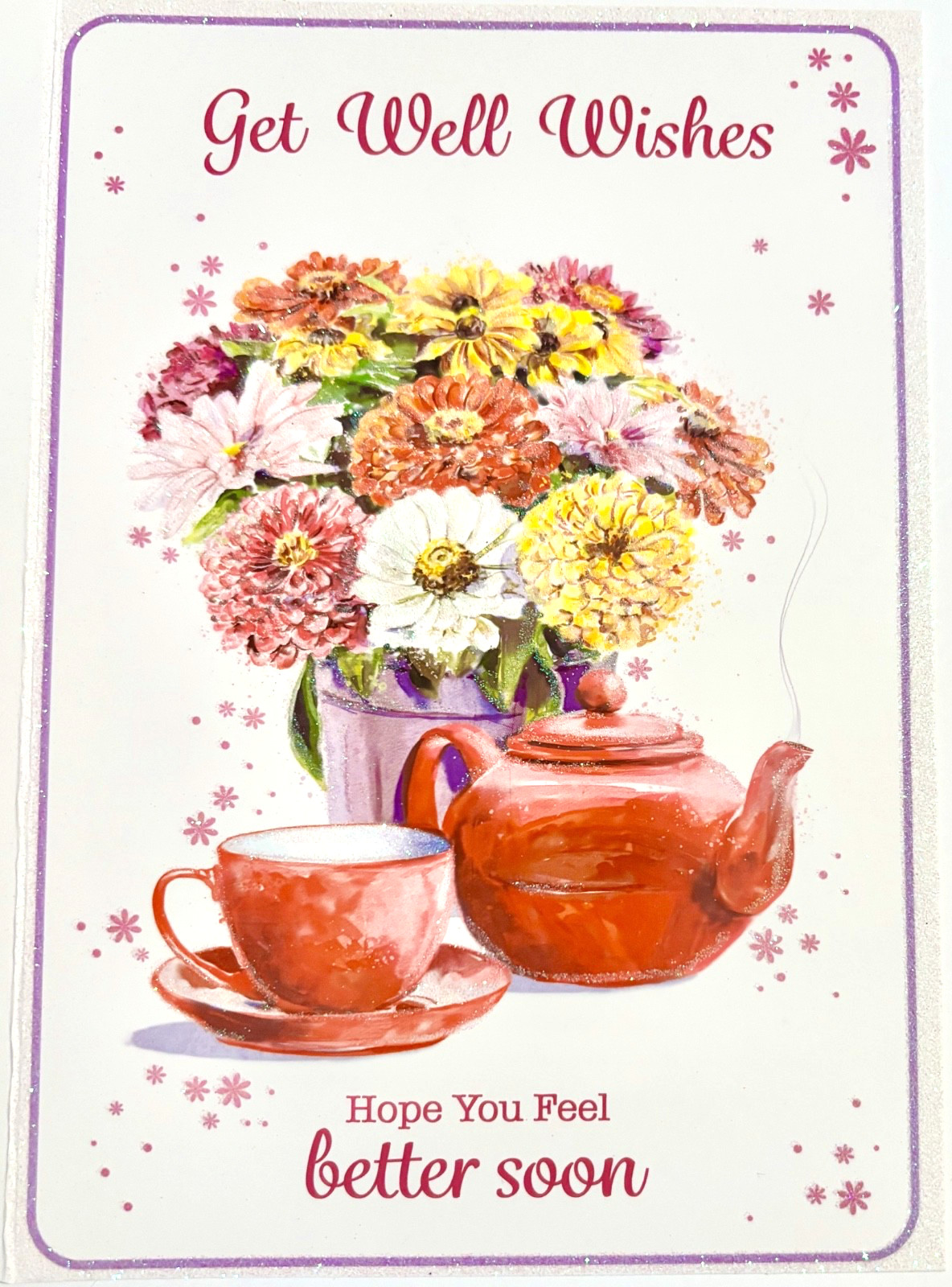 Get well wishes hope you feel better soon greetings card, brand new