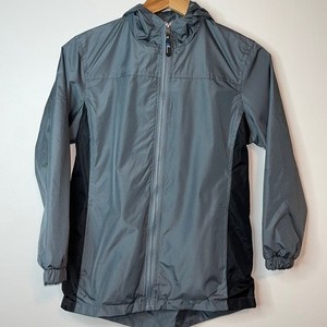 Grey and Black Raincoat Boys Size 12-14 Medium