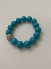 Stella  Dot Mini Soir e Bracelet In Turquoise Bead Girls New In Original Box