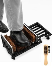 Heavy Duty Cast Iron Boot Scraper  Brush with Boot Remover, Hand Brush