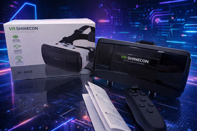 VR SHINECON VR Headset 3D Virtual Reality Glasses + Controller