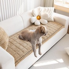 Non-Slip Fuzzy Pet Couch Cover, Washable Sofa Protector for Dogs, Brown 70 120cm