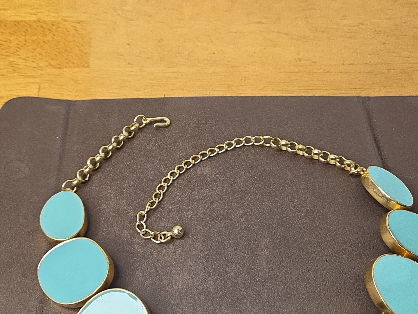 KENNETH JAY LANE KJL TURQUOISE ENAMEL NECKLACE - image 4