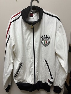 Chaqueta deportiva vintage Diadora Italia Squadra Corse. Blanco M Mediano