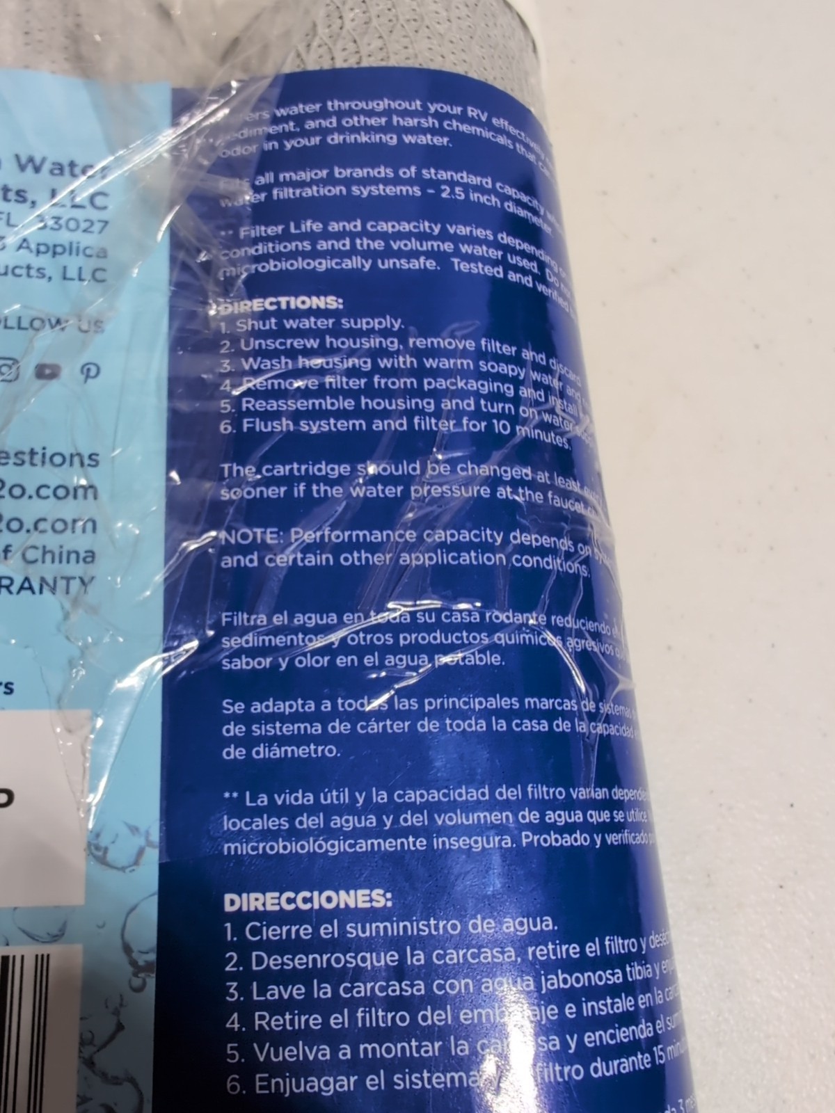 Clear2o CTO1102 5 Micron RV Advanced Carbon 10 inch Block Filter New Open Box