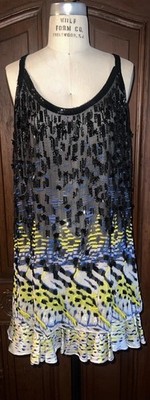 Roberto Cavalli Sequence Spaghetti Strap Aline Party Dress 42/6  NWT $ 4,900