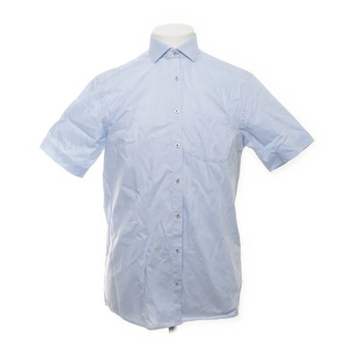 Bruun & Stengade, Kurzarmhemd, Größe: 39, modern fit, Blau, Baumwolle #lge
