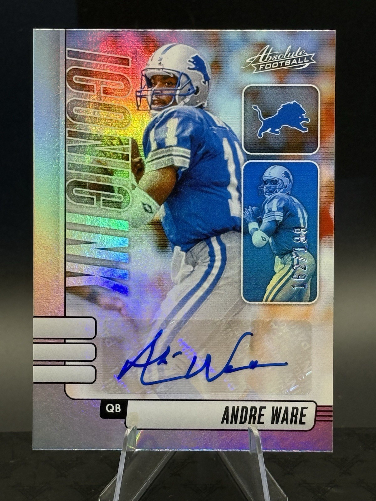 Andre Ware 2024 Absolute #II-AWE Iconic Ink (AU) Detroit Lions QB AUTOGRAPH /199