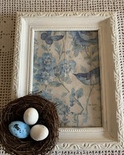 shabby chic Weiß, Bild Noten Mit Nest Mit Eiern, Deko  Ostern, Vintage, DIY