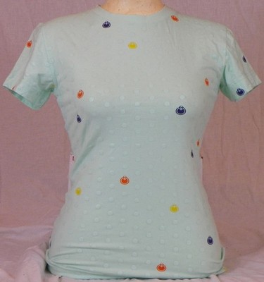 Nomis Stray Short Sleeve T-Shirt, Women's Large, Green with Polka Dots 