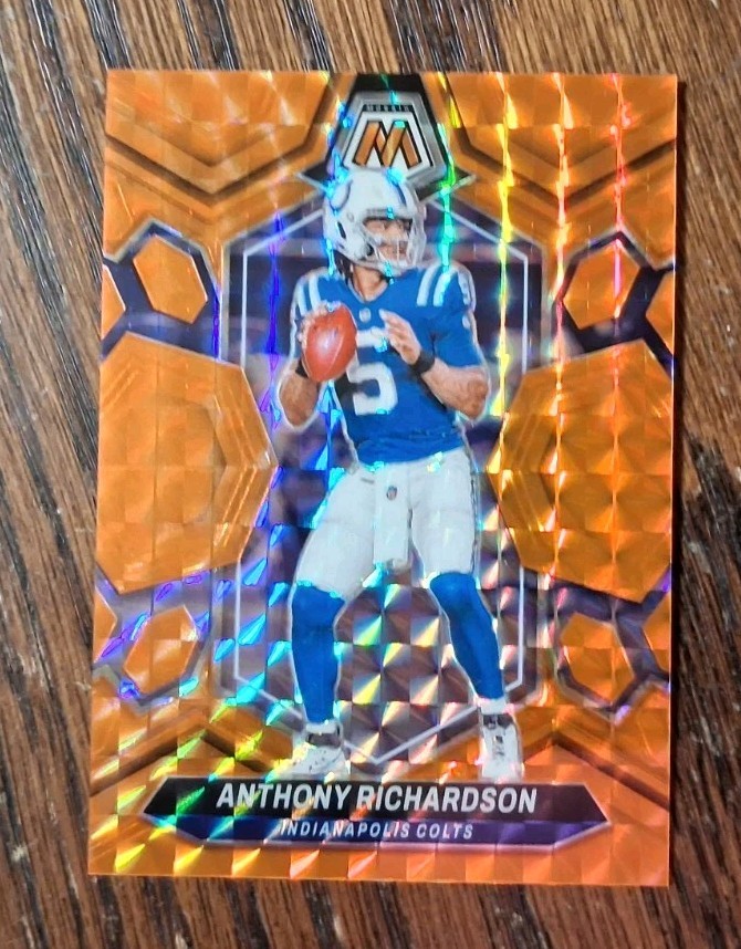 81/199 SP 2024 Panini Mosaic Anthony Richardson #92 Orange Mosaic Prizm COLTS