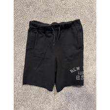 Abercrombie Shorts Boys Medium 12 Kids Black Sweat New York Graphic