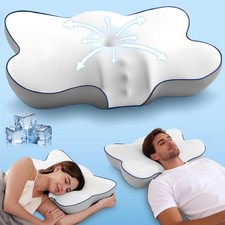 Cervical Neck Pillow for Pain Relief, Ergonomic Side Sleeper Pillow for Neck ...