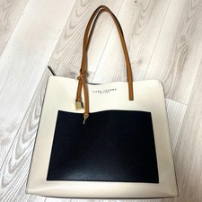 Marc Jacobs Leather Handbag Bicolor White Black Shoulder Strap Included Women