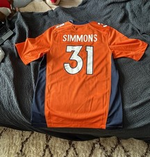 Nike Denver Broncos Justin Simmons Men's Authentic Jersey Men’s SMALL