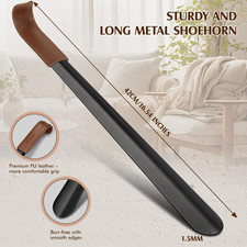 Shoe Horn Long Handle for Seniors Men Women,Metal Long Shoehorn for Boots,16....