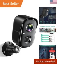 Security Cameras Wireless Outdoor, 2K Battery Powered AI Motion Detection Spo...