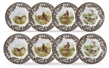 Spode Woodland Set Of 8 Canape Plates-  unique classic Birds----3660----