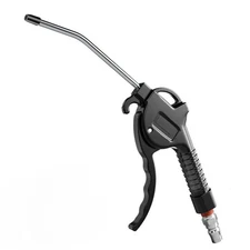 Air Blow Gun Long Offset Angle Bent Nozzle High Volume Strong Rubber handle USA