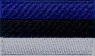 Estonia Flag Embroidered Patches 2.5''x1.5''  iron-on