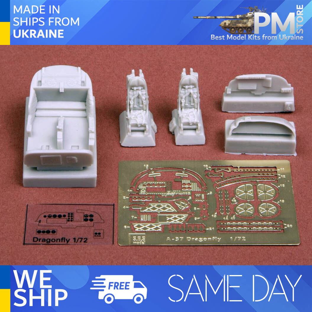 SBS 72006 1/72 A-37 Dragonfly cockpit set for Academy kit Resin