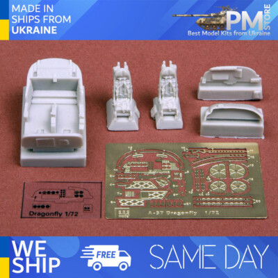 SBS 72006 1/72 A-37 Dragonfly cockpit set for Academy kit Resin