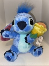 Lilo  Stitch Plush Stitch w Flower Disney Store NWT