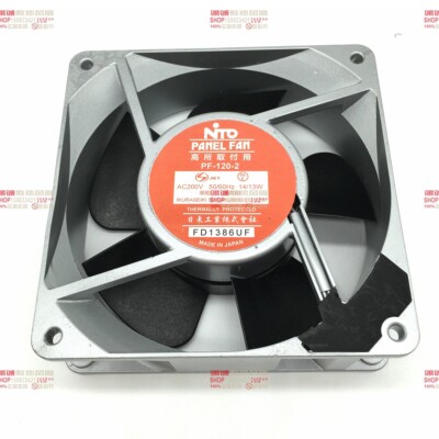 For Nitto NTO PF-120-2 200V 14/13W 120*38MM aluminum frame fan #A6-38