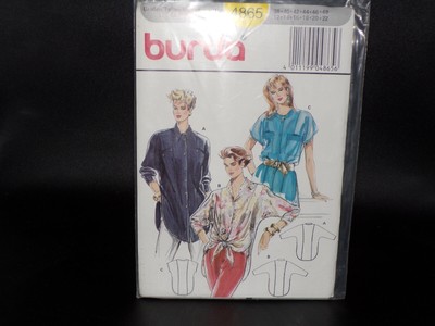   BURDA #4865 - LADIES ( 3 STYLE ) LONG OVERSIZED SHIRT PATTERN  12-22 FF