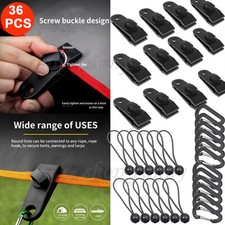 36x Planenhalter Klammer Öse Befestigung Planen Clip Spanner f. Zelt Abdeckplane